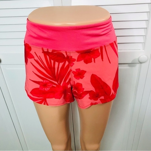 2/$25 HURLEY Pink Tropical Print Running Shorts Size Medium - Picture 2 of 6